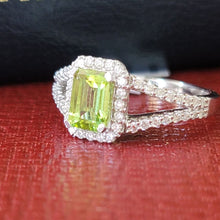 Load image into Gallery viewer, Emerald Cut Peridot Ring
