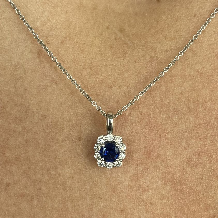 Sapphire and Diamond Pendant
