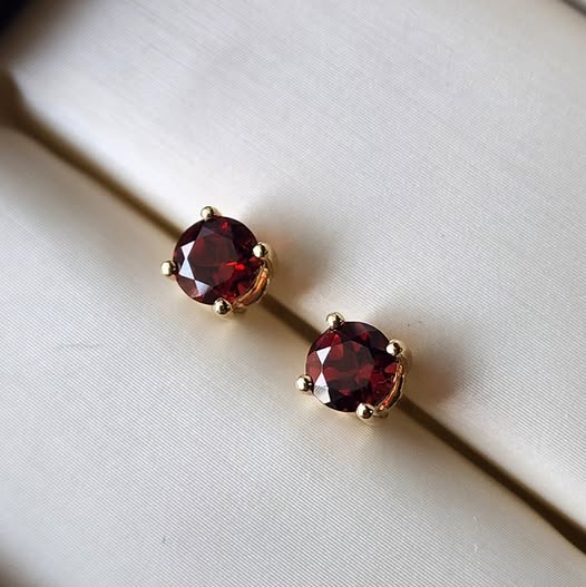 Garnet Stud Earrings