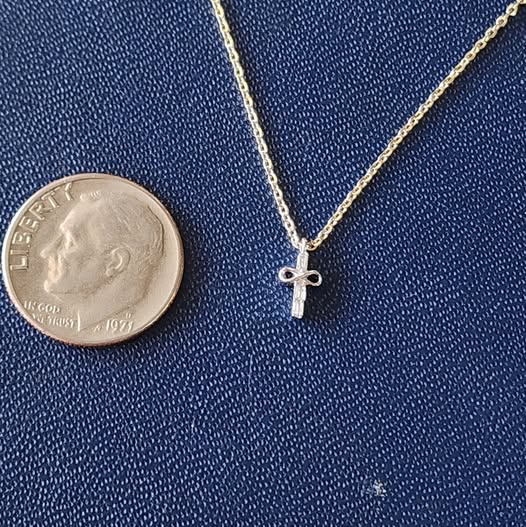 Dainty Diamond Cross