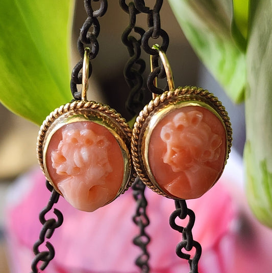 Estate Cameo Earrings