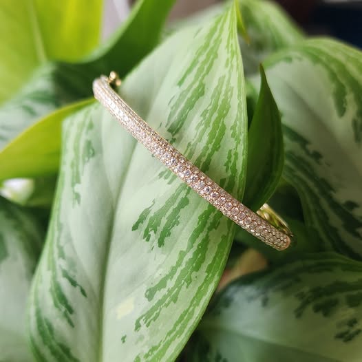 Pave Diamond Hard Bangle